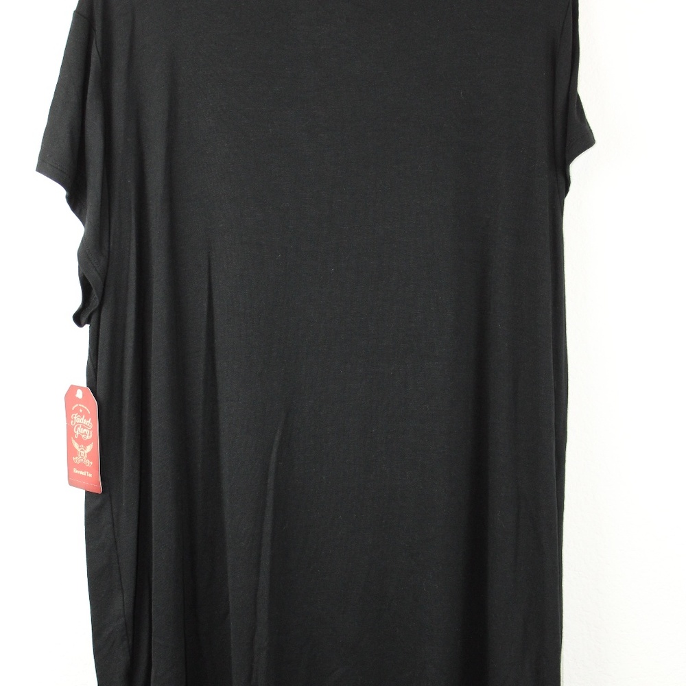 Women's Plus Size Black T-shirt, Faded Glory, XXL - Picture 7 of 7